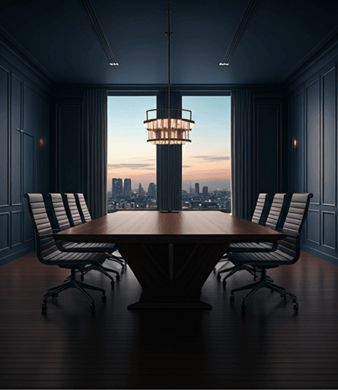 Sala de juntas de una firma legal empresarial